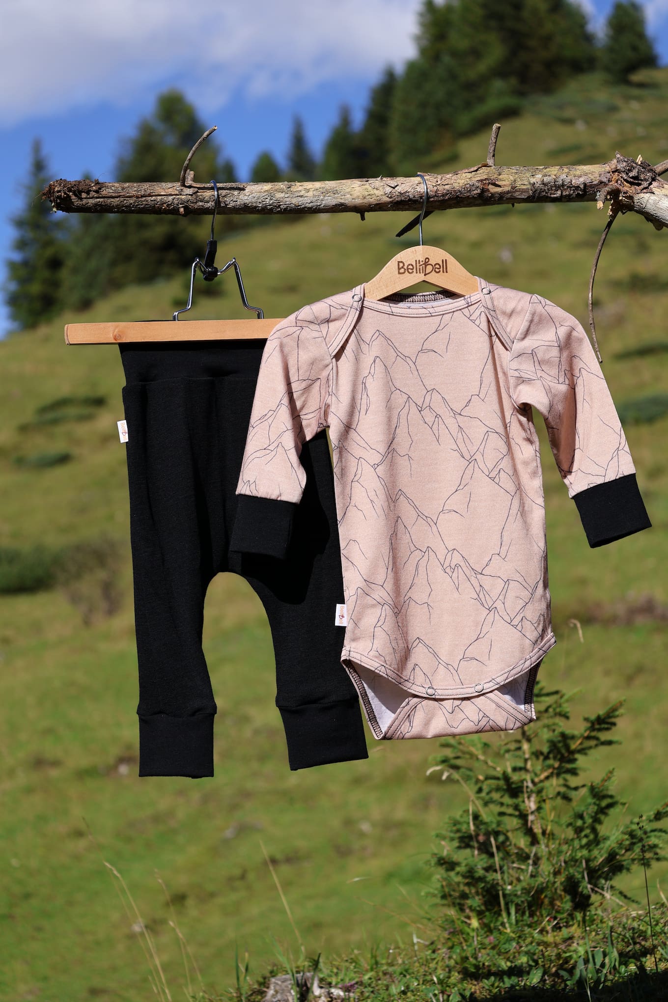 Set body a kalhoty z merino vlny - Zlaté hory